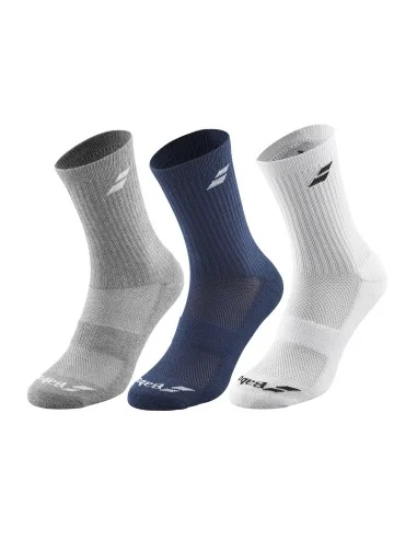 calcetines-babolat-pack-3-pares-multicolor-junior-babolat